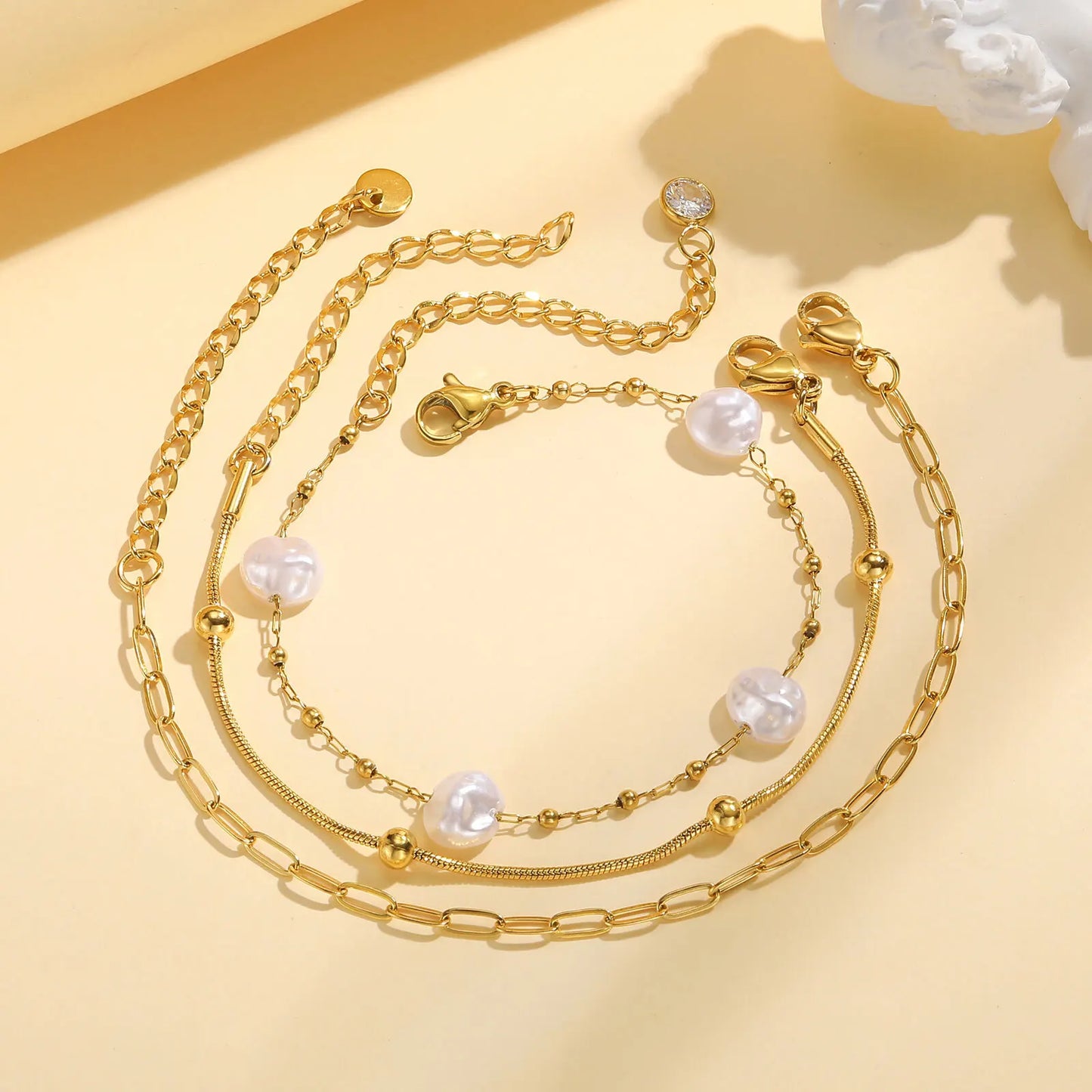 The Bracelet You Forget You're Wearing — Stackable Gold Chain, Waterproof