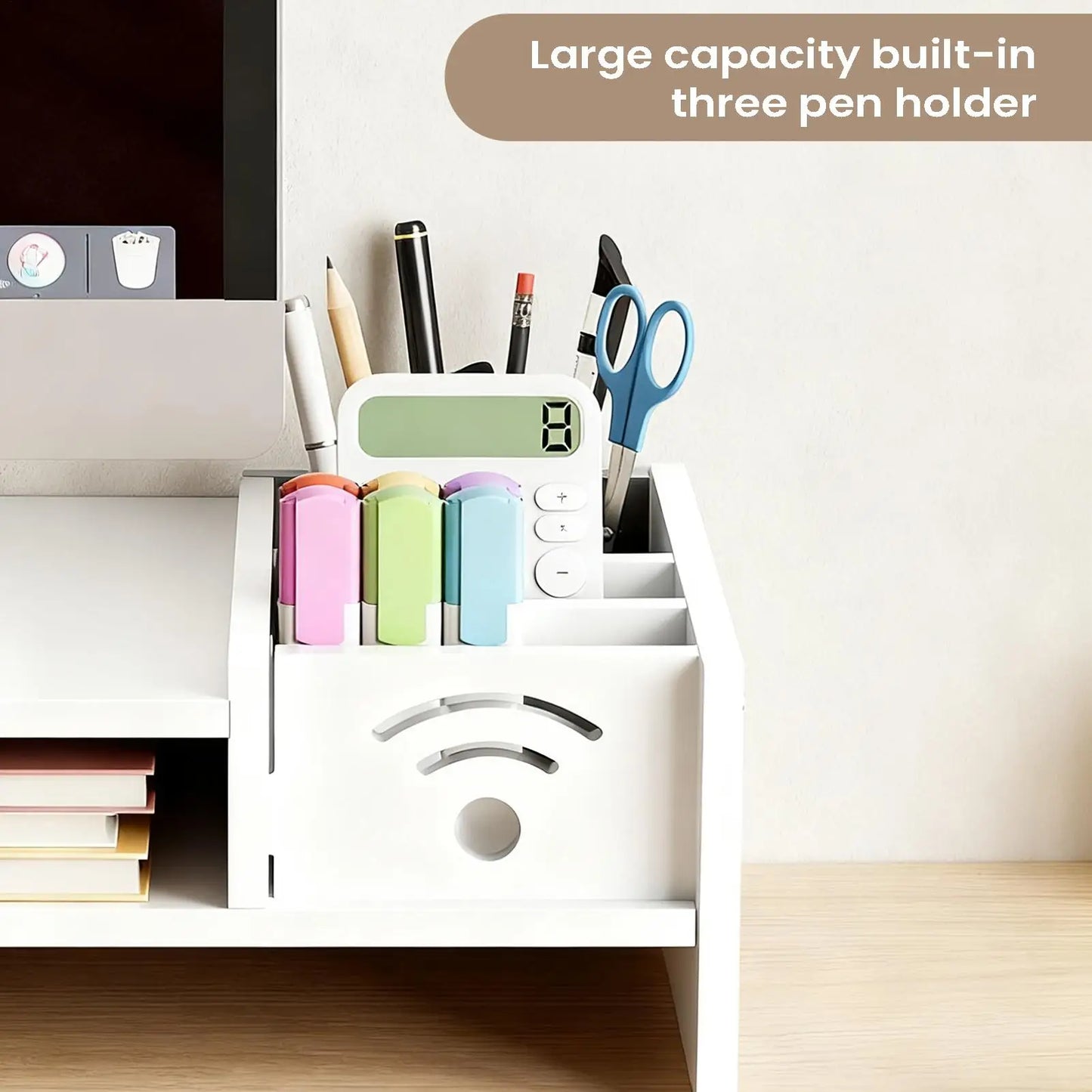 2-Tier Monitor Riser & Desk Organizer