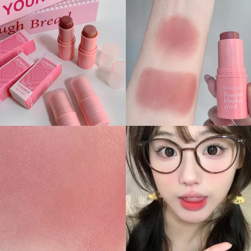 SHAQINUO Energizing Blush Stick — Natural Matte Glow
