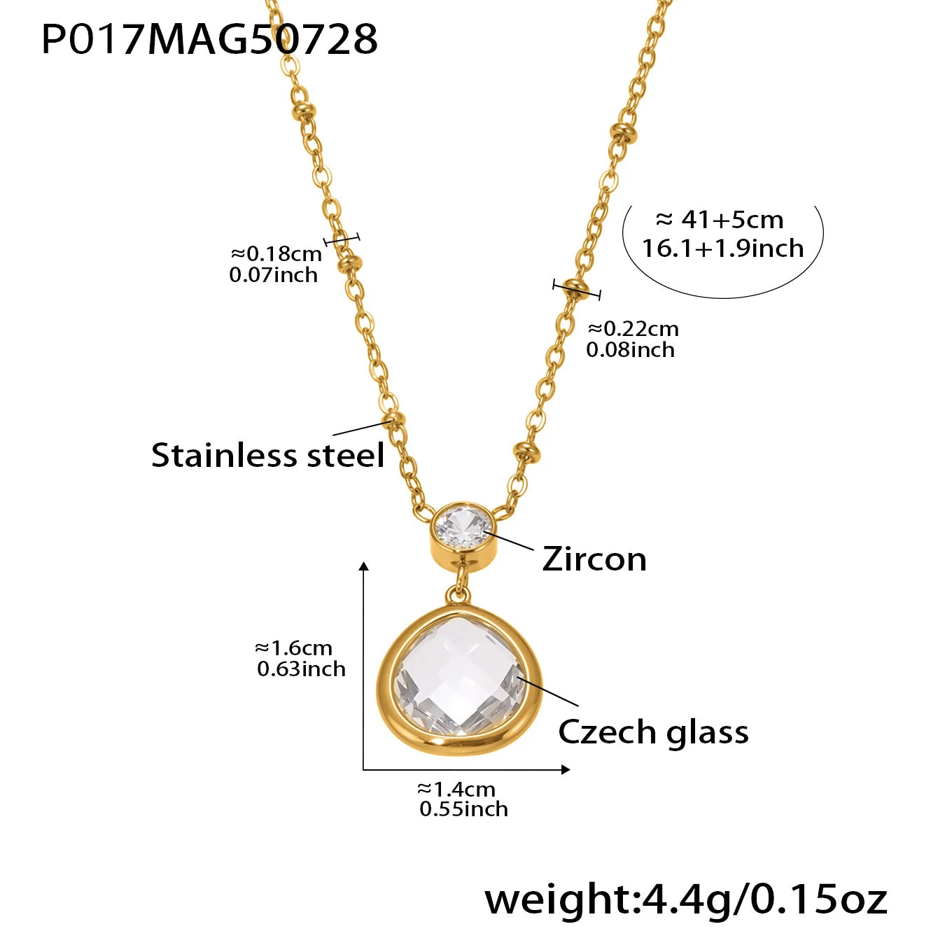The Necklace Everyone Asks About — Faceted Glass Pendant, Non-Tarnish