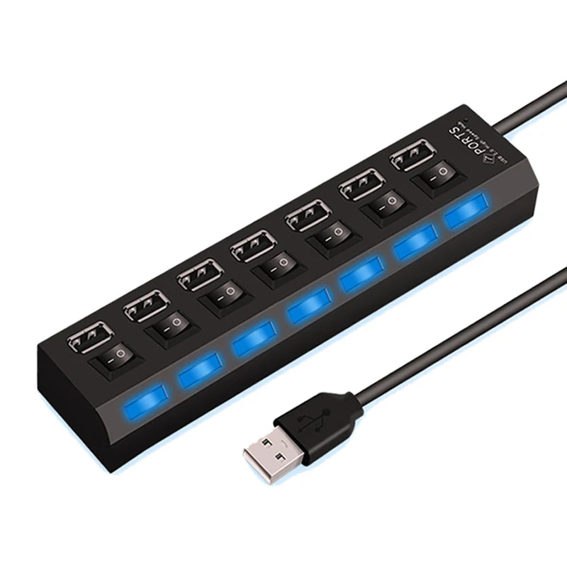USB 2.0 Hub with LED Switch