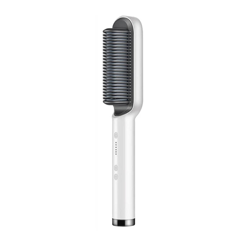 Electric Hair Straightening Brush — Fast Heat-Up for Salon-Style Hair