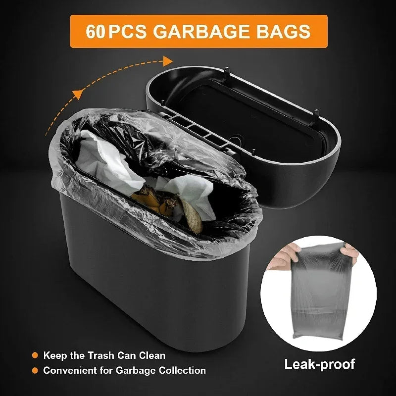 Car Trash Can with Lid + Bags