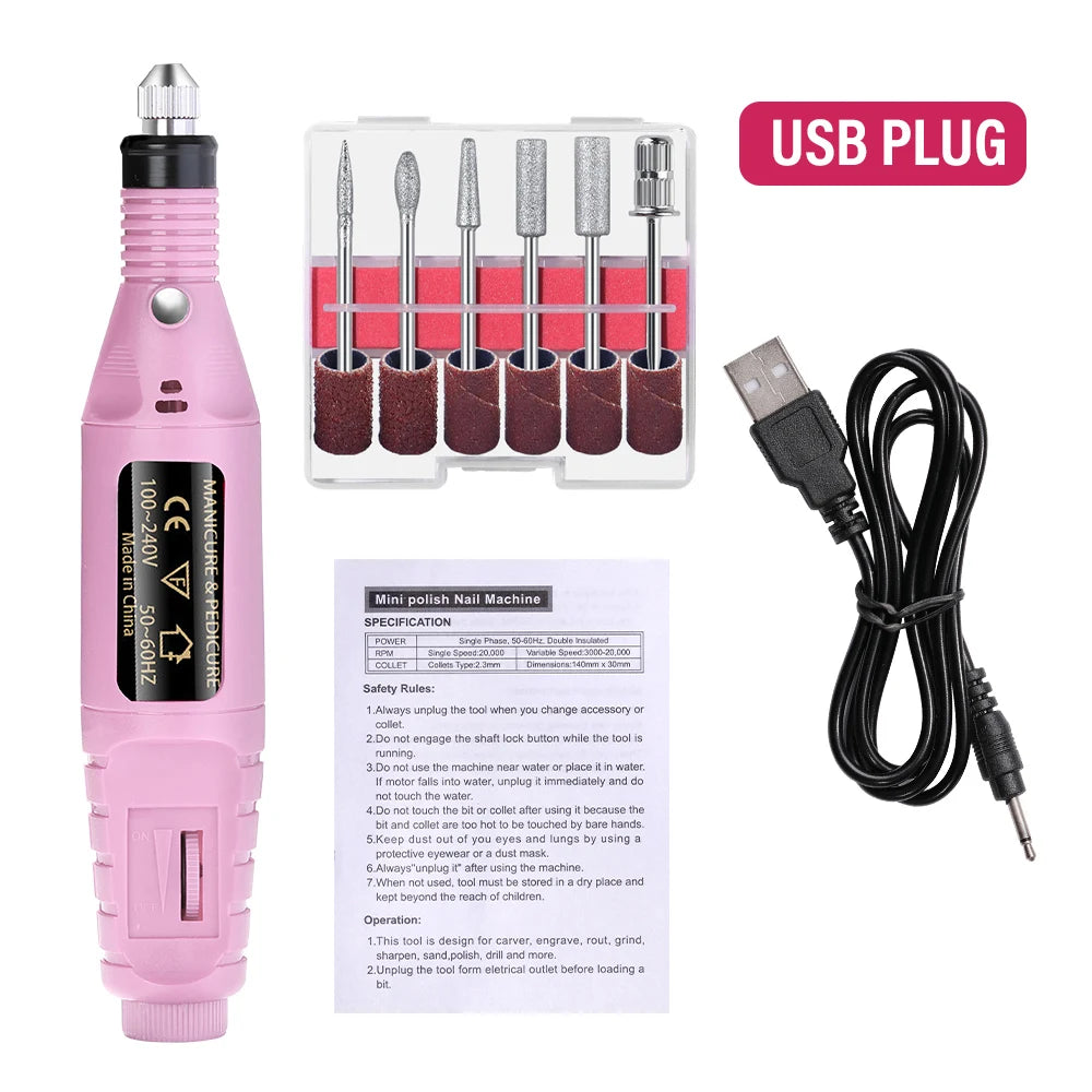 Electric Nail Drill Set — Professional Manicure & Pedicure Tool