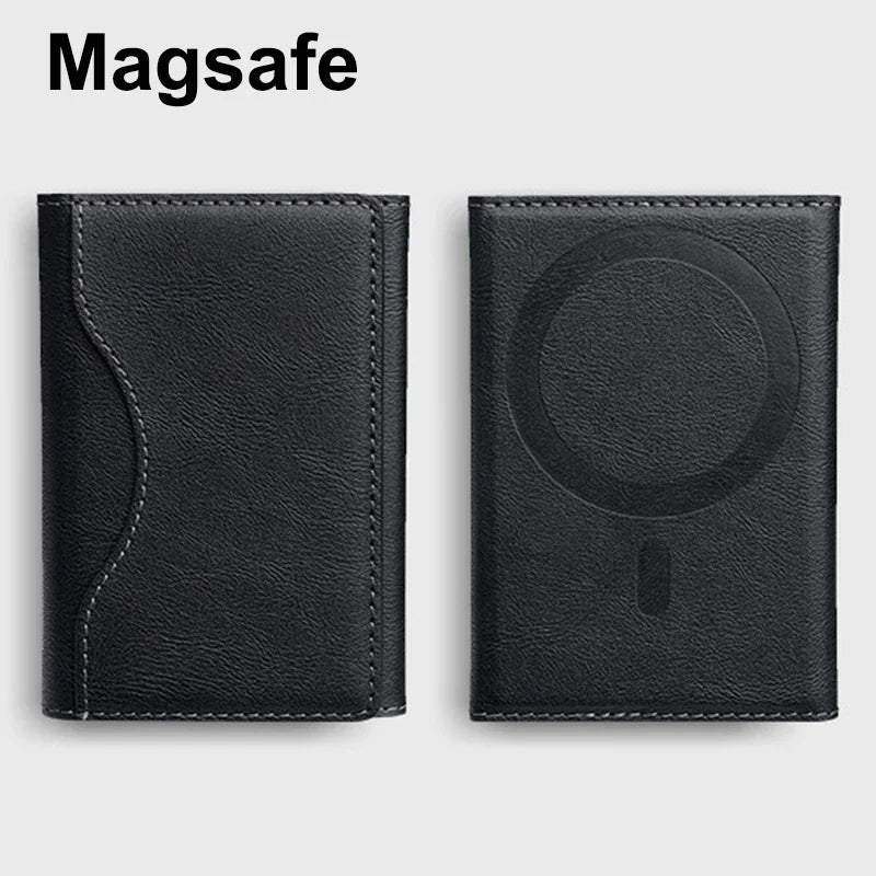 MagSafe Leather Card Holder Wallet