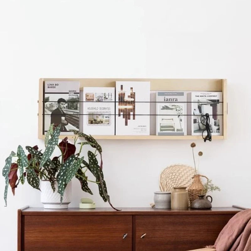 Wooden Storage Rack Living Room Floating Wall Shelves Multifunctional Storage Holders Wall Bookshelf Bedroom Floating Racks