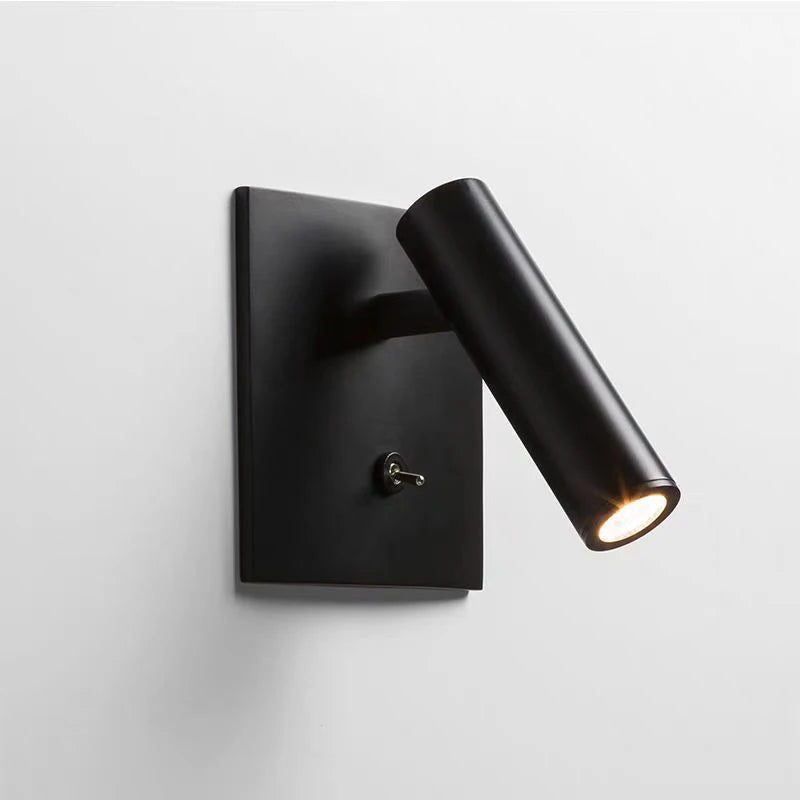 Modern LED Wall Lamp with Adjustable Angle Multiple Colors Wall Mounted Sconce Lighting Fixtures for Bedroom Living Room Study