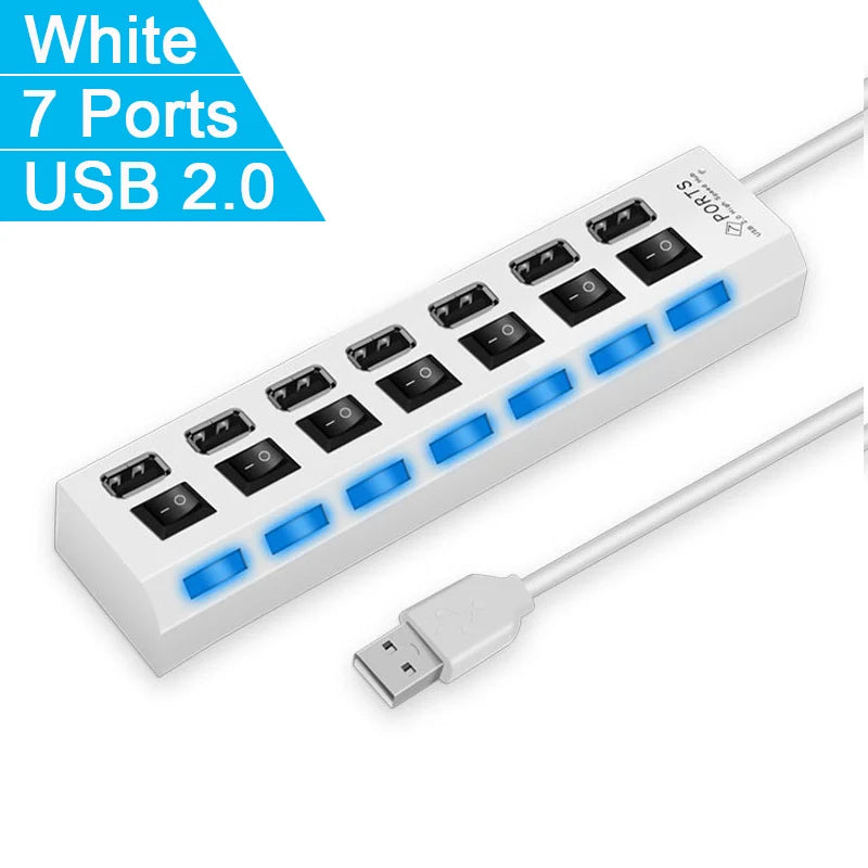 USB 2.0 Hub with LED Switch