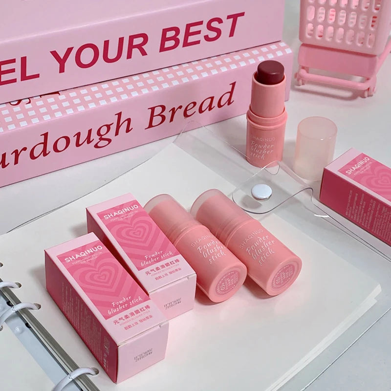 SHAQINUO Energizing Blush Stick — Natural Matte Glow