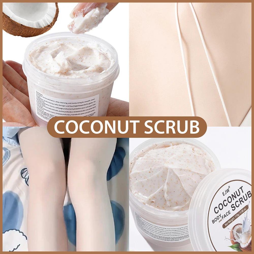 Coconut Exfoliating Body Scrub — Soft, Hydrated Skin Instantly