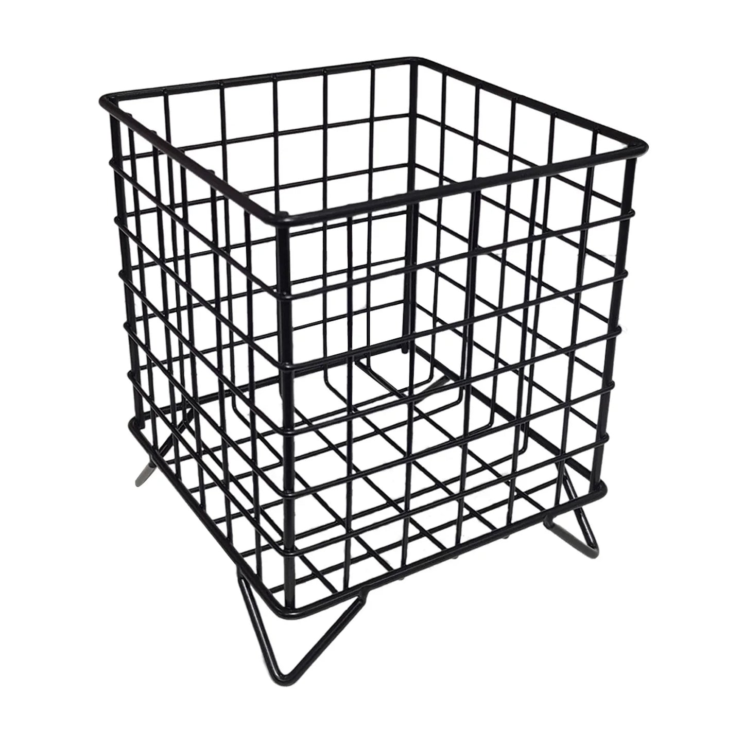 Large Capacity Storage Basket Simple Desktop Organizer Bathroom Vanity Tray Kitchen Bin Creative Metal Basket Shelves Home Decor