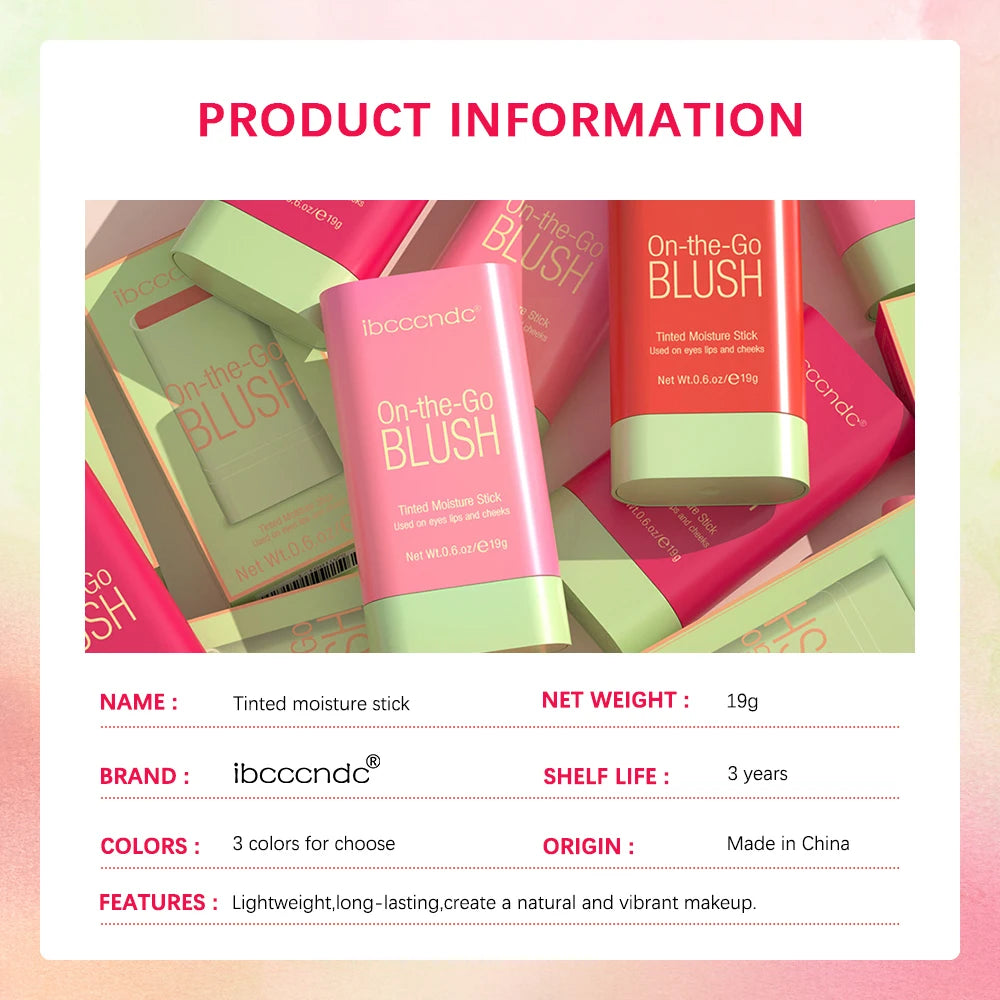 Easy Blend Cream Blush Stick — Waterproof Color Payoff