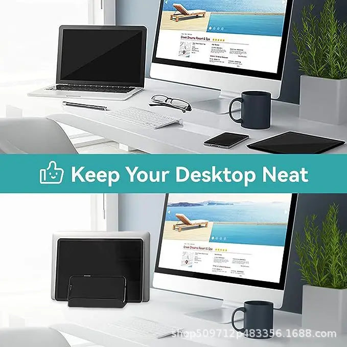 Space-Saving Vertical Laptop Stand