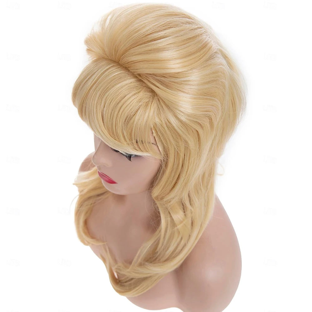 50s Beehive Wig — Blonde Bouffant Vintage Costume Style