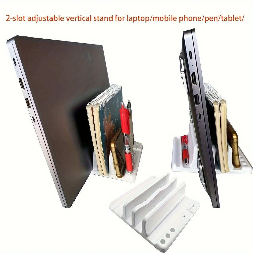 Vertical Laptop & Tablet Stand (Dual-Slot)