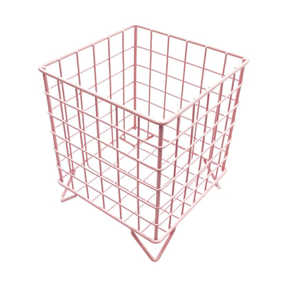 Large Capacity Storage Basket Simple Desktop Organizer Bathroom Vanity Tray Kitchen Bin Creative Metal Basket Shelves Home Decor
