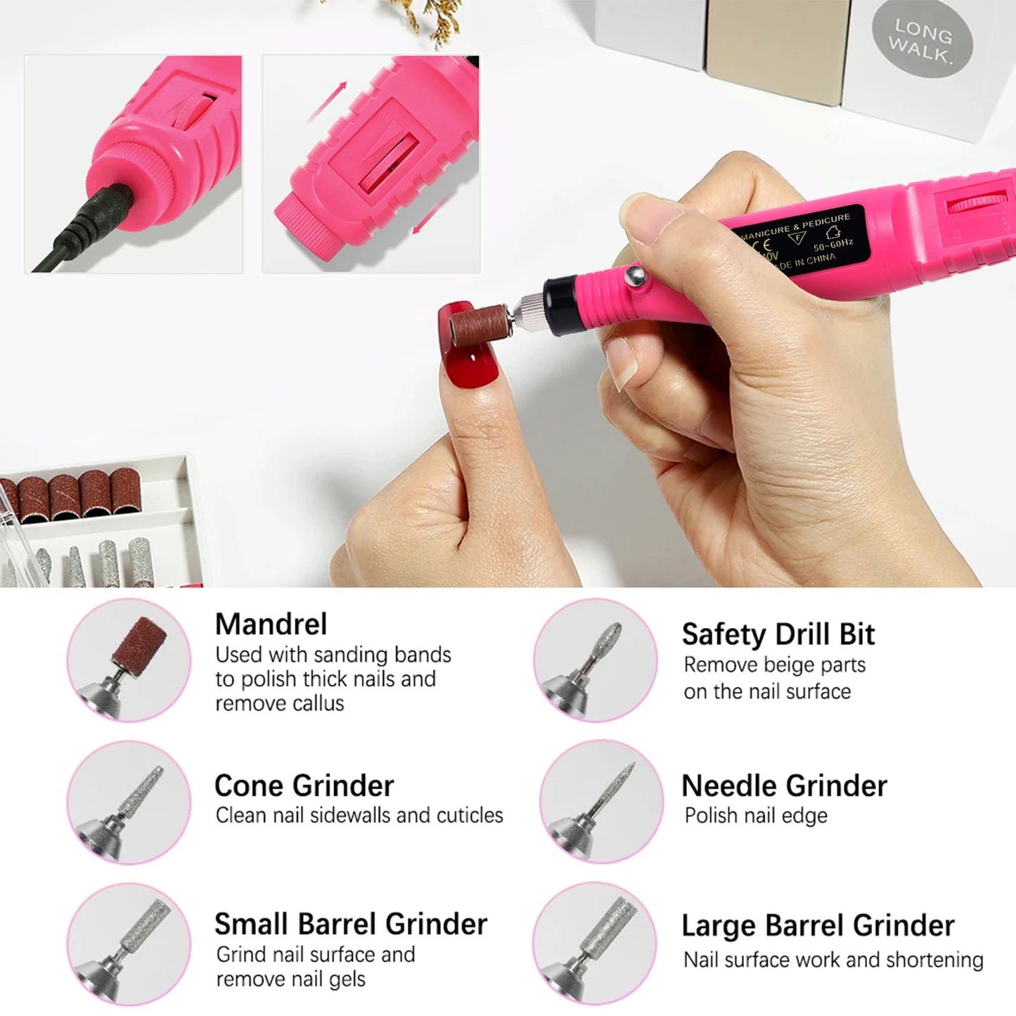 Electric Nail Drill Set — Professional Manicure & Pedicure Tool