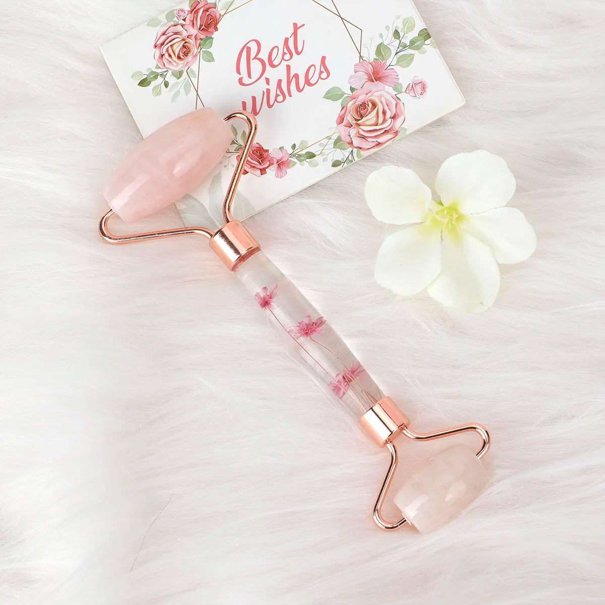 Natural Jade Facial Roller — Relaxing Massage & Contouring Effect