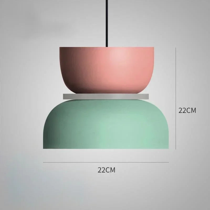 Modern Macaron Pendant Lamp Led Chandeliers Hanging Light Living Study Bar Dining Room Bedside Bedroom Lighting Decor Furniture