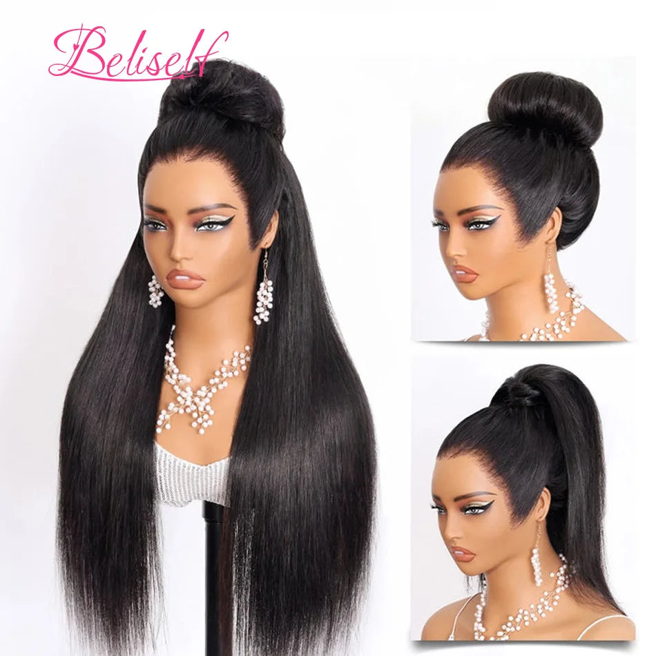 Beliself HD Lace Front Wig — 13x4 / 13x6, Pre-Plucked Human Hair