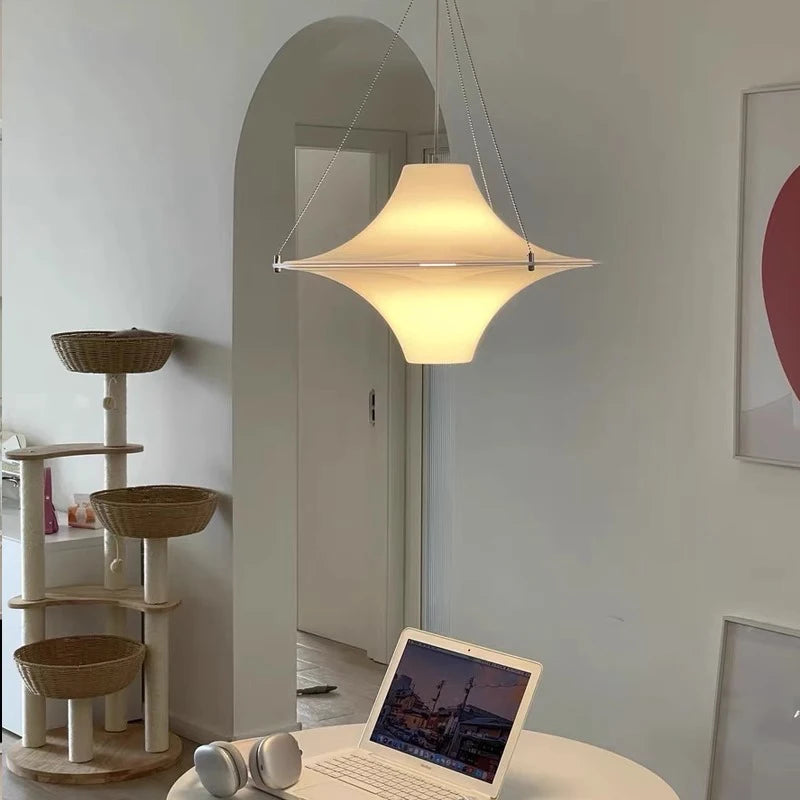 Nordic minimalist LED pendant light designer restaurant study living room French cream style bedroom home decor Light fixture