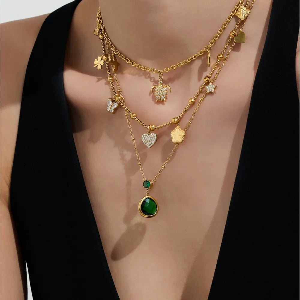 The Necklace Everyone Asks About — Faceted Glass Pendant, Non-Tarnish