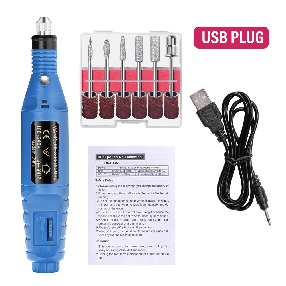 Electric Nail Drill Set — Professional Manicure & Pedicure Tool