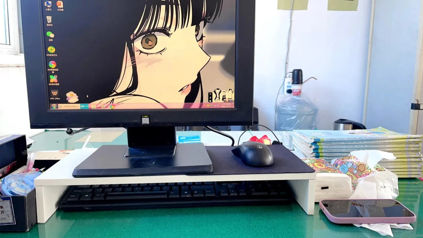 Monitor Riser & Keyboard Storage Stand