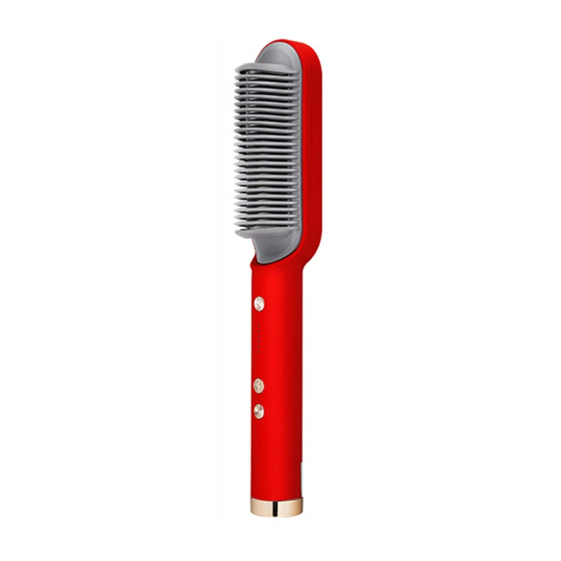 Electric Hair Straightening Brush — Fast Heat-Up for Salon-Style Hair