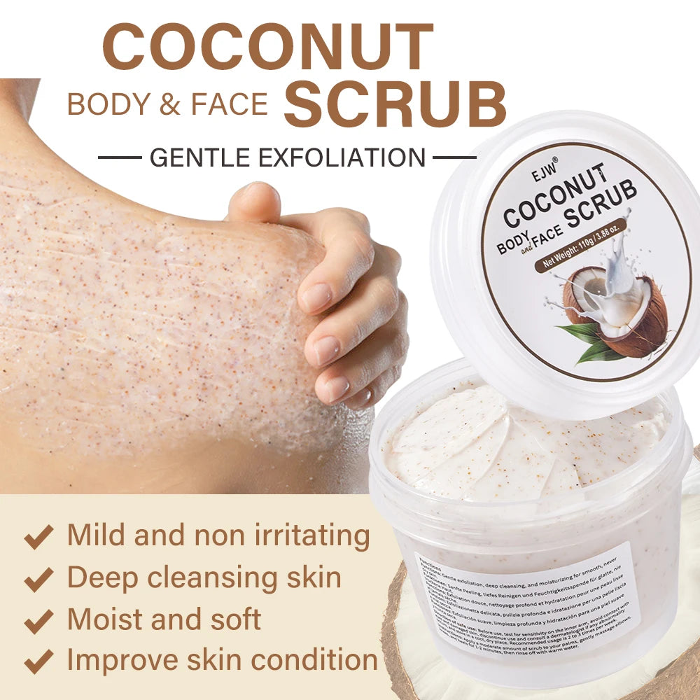 Coconut Exfoliating Body Scrub — Soft, Hydrated Skin Instantly