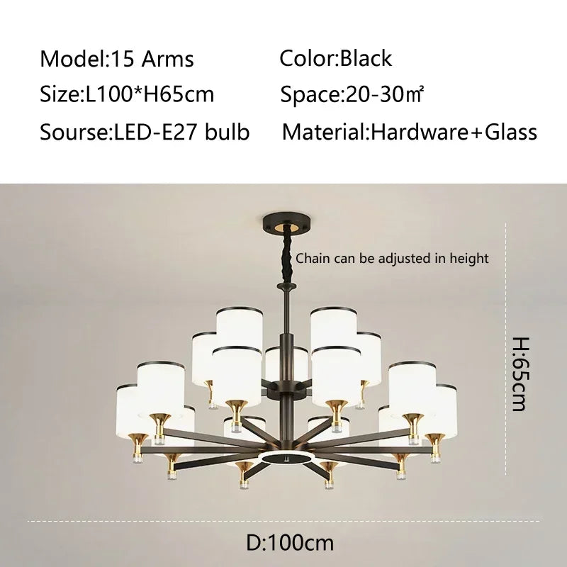 New Style Living Room Chandelier Modern Simple Light Luxury Atmosphere Home Bedroom Restaurant Nordic Set Lamp