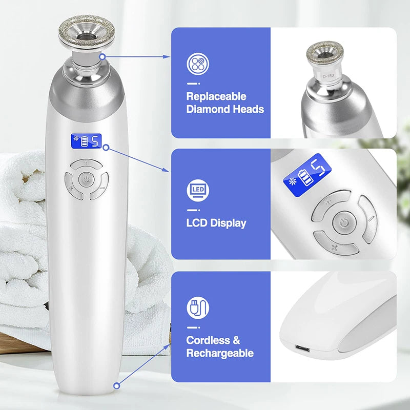 Diamond Microdermabrasion Machine — Clears Blackheads & Refines Pores