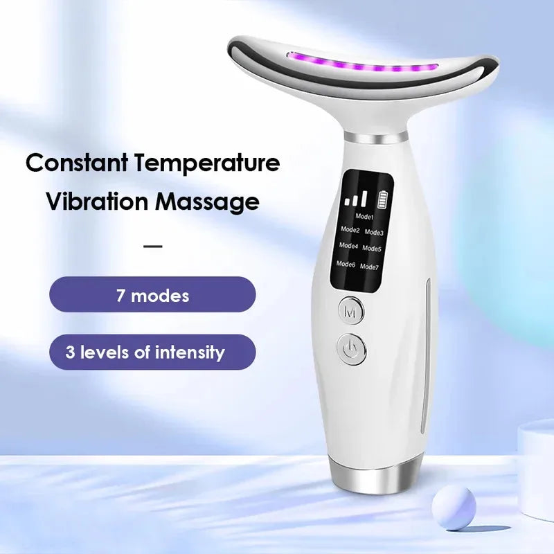 LED Face & Neck Massager — Light Therapy for Firmer Skin