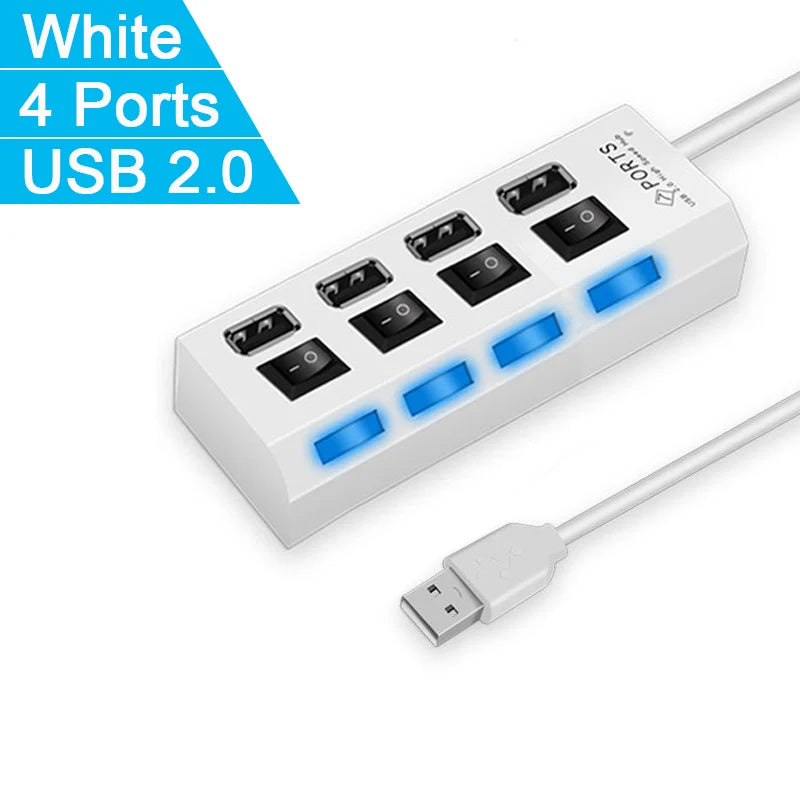 USB 2.0 Hub with LED Switch