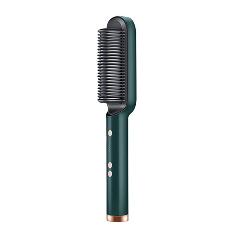 Electric Hair Straightening Brush — Fast Heat-Up for Salon-Style Hair