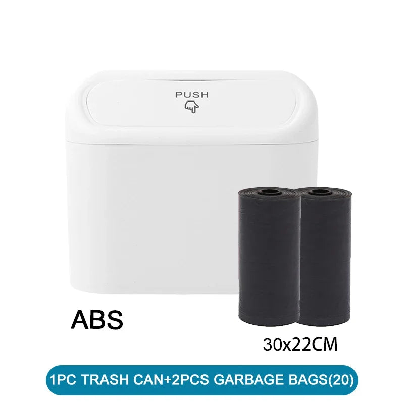 Car Trash Can with Lid + Bags