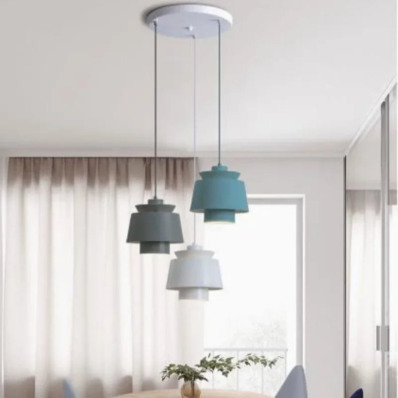 Modern Creative Macaron LED Pendant Lamp Restaurant Bedroom Bar Bar Cafe Milk Tea Shop Office Chandelier Interior Decor Lighting