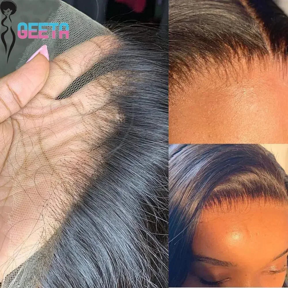 HD Transparent Lace Frontal Wig — 13x6 / 13x4 Bone Straight, 30" Human Hair