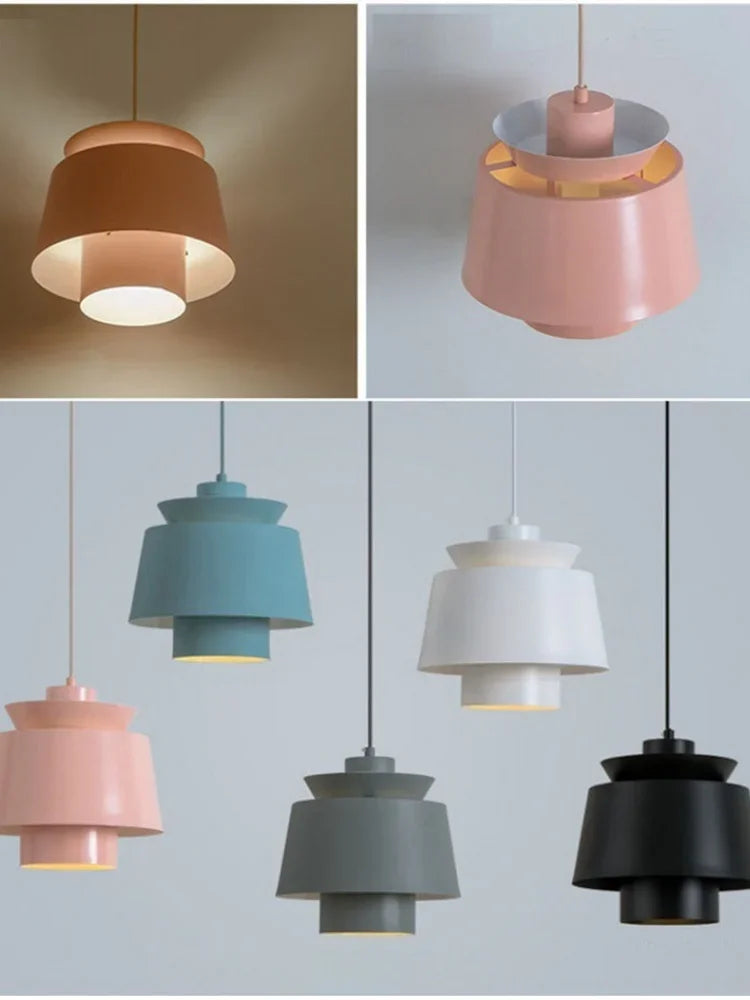 Modern Creative Macaron LED Pendant Lamp Restaurant Bedroom Bar Bar Cafe Milk Tea Shop Office Chandelier Interior Decor Lighting
