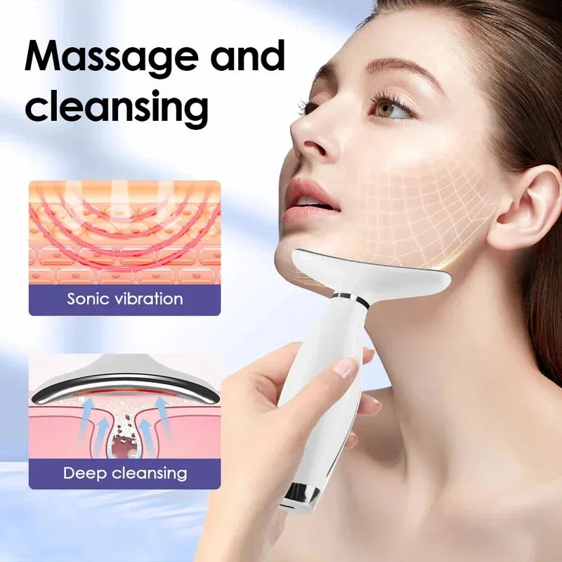 LED Face & Neck Massager — Light Therapy for Firmer Skin