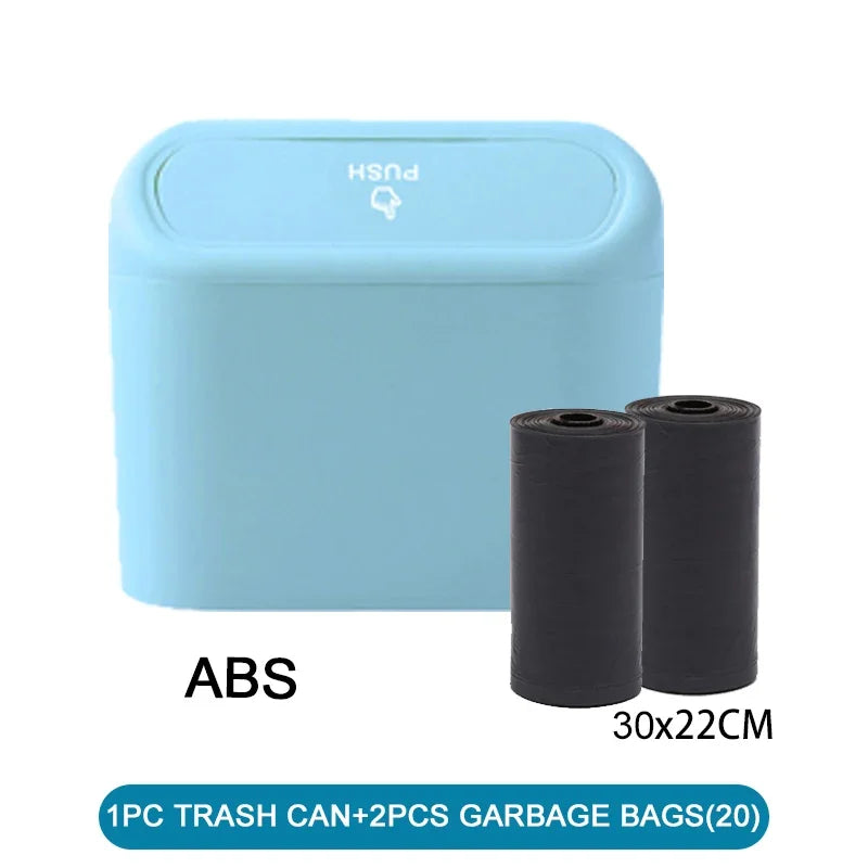 Car Trash Can with Lid + Bags