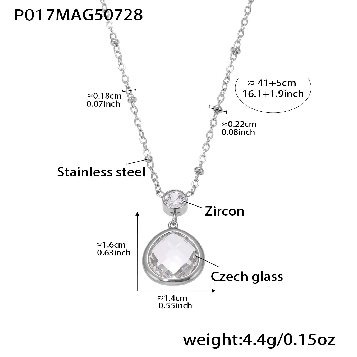 The Necklace Everyone Asks About — Faceted Glass Pendant, Non-Tarnish