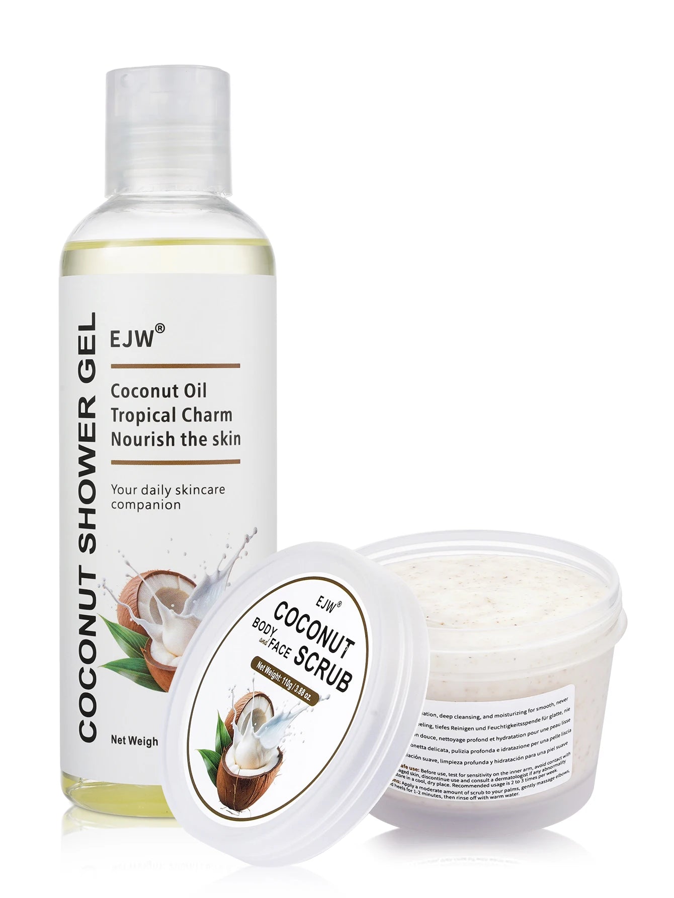 Coconut Exfoliating Body Scrub — Soft, Hydrated Skin Instantly