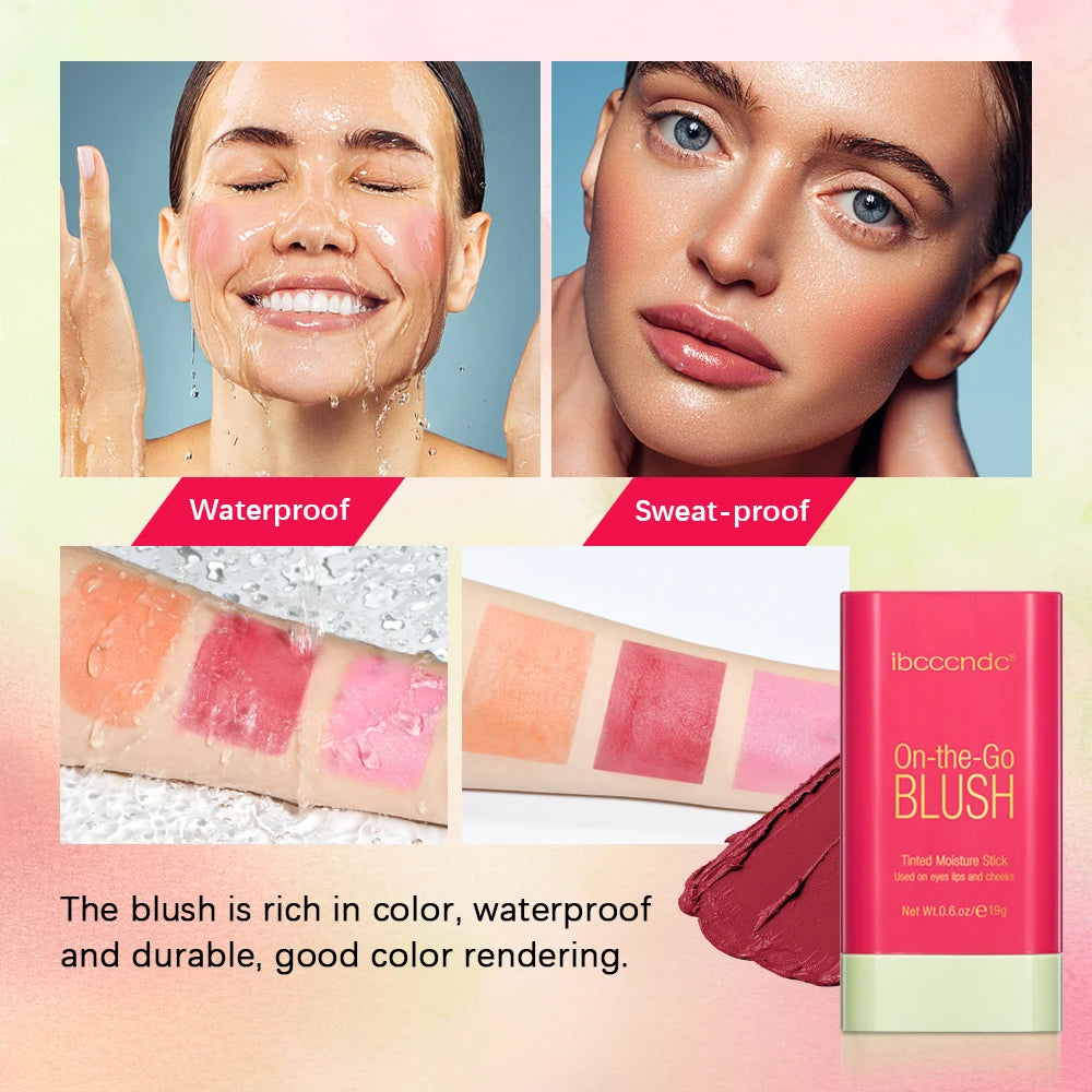 Easy Blend Cream Blush Stick — Waterproof Color Payoff