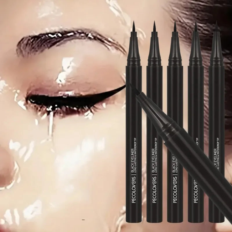 Smooth Liquid Eyeliner Pen (5-Pack) — Waterproof Ultra-Fine Tip